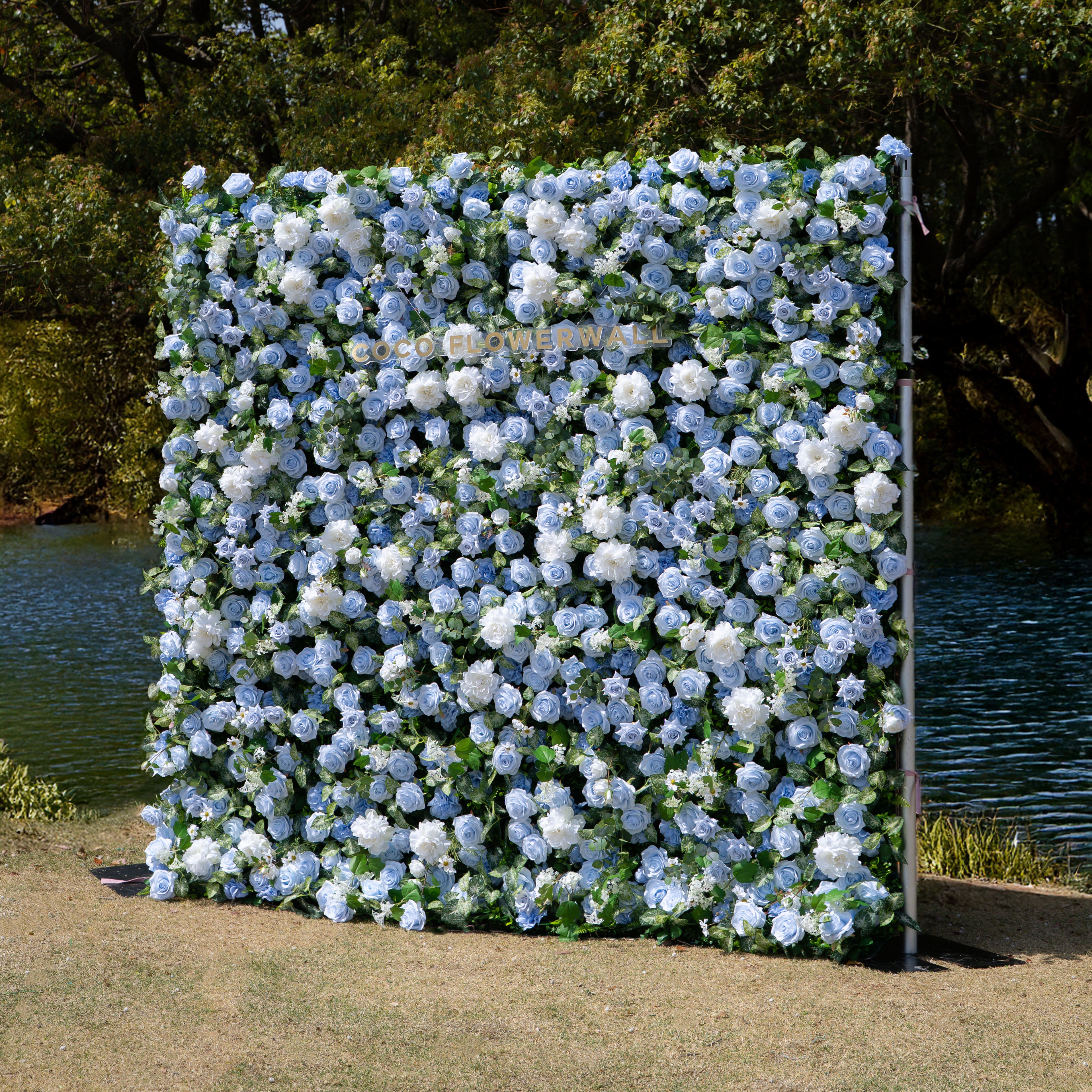 Niguel 3D Fabric Artificial Zip Up Curtain Flower Wall For Wedding and Events Decoration