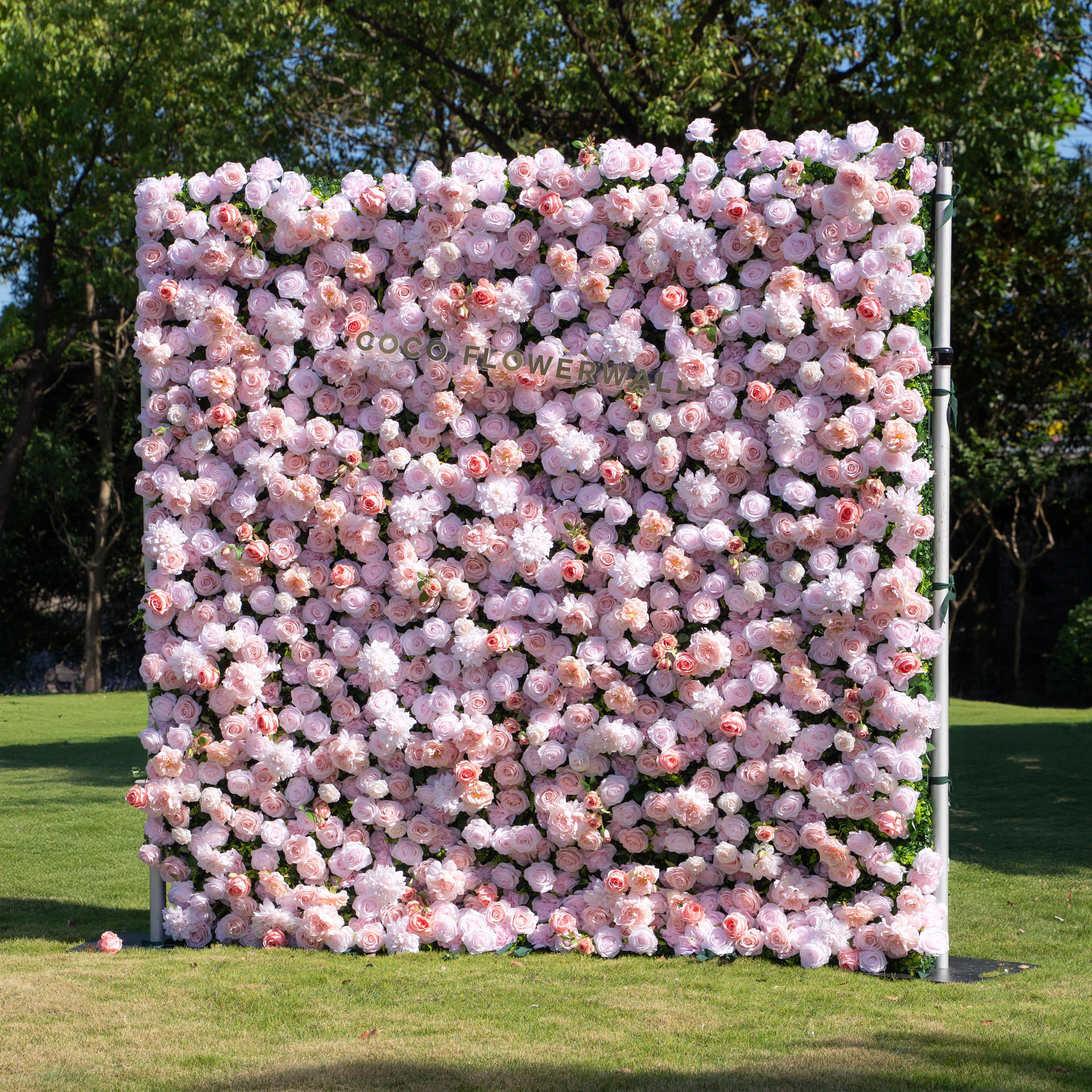 Paloma 5D Fabric Artificial Zip Up Curtain Flower Wall For Wedding and Events Decoration
