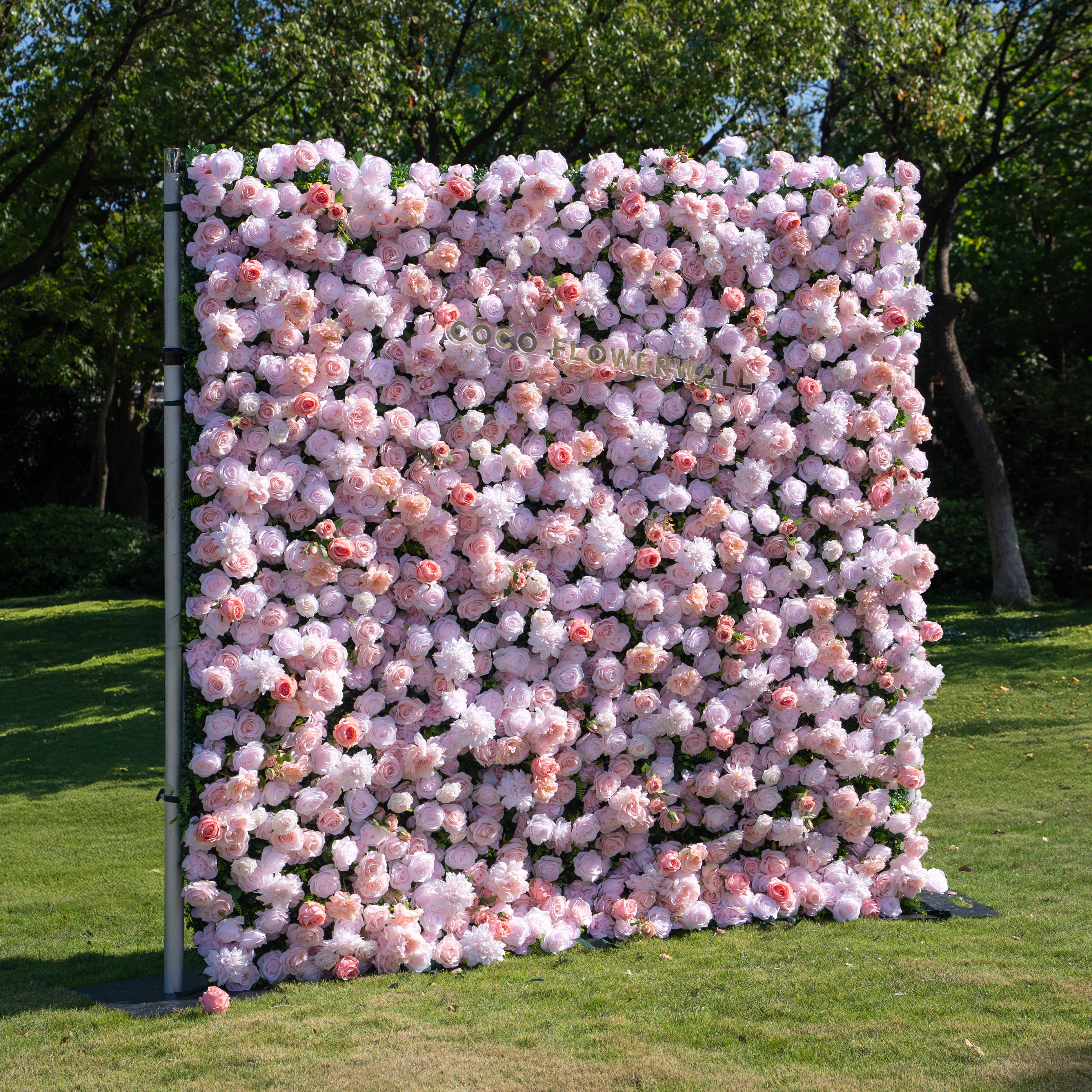 Paloma 5D Fabric Artificial Zip Up Curtain Flower Wall For Wedding and Events Decoration