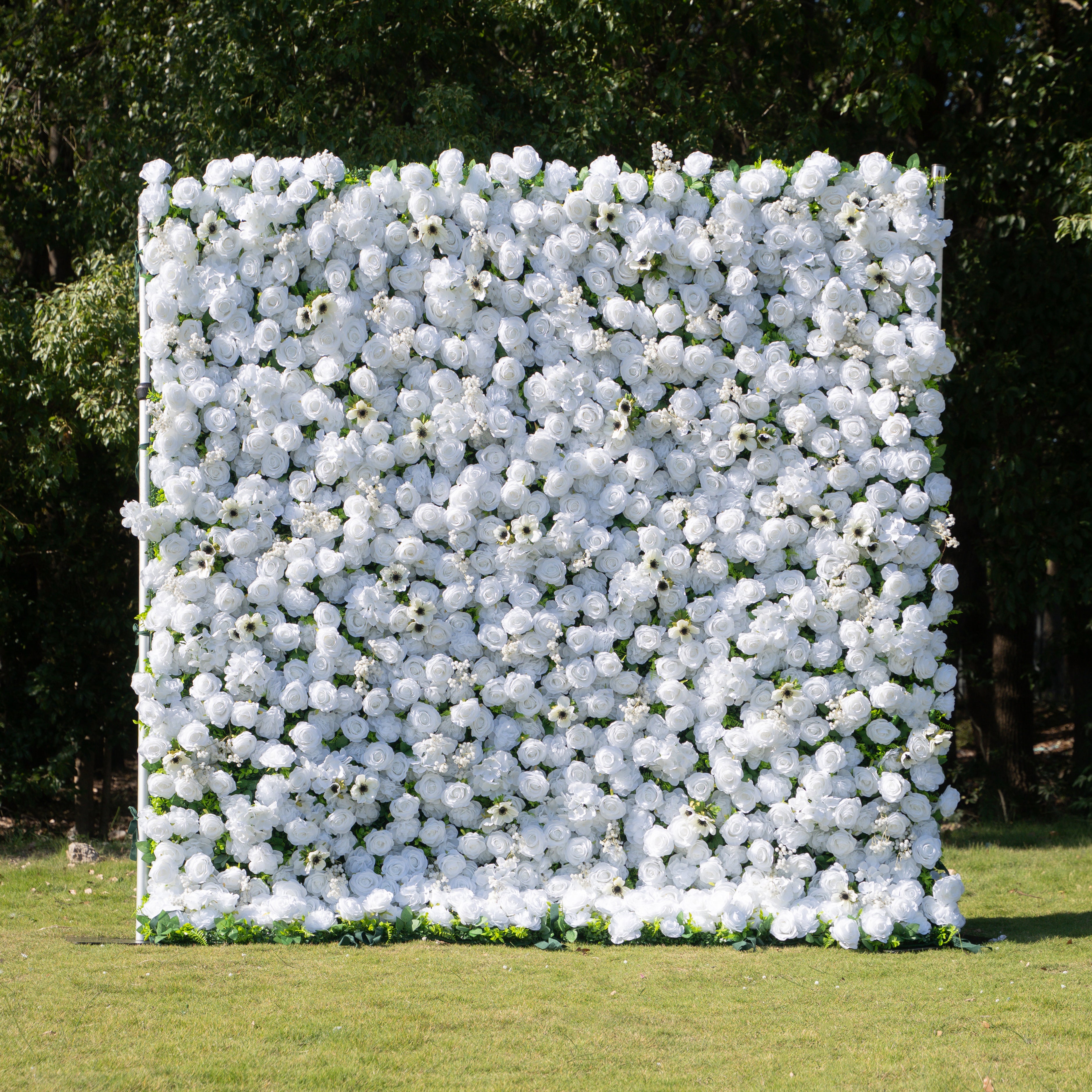 Pecos 3D Flower Wall Classic Pure White Roses for weddings, proposals, and romantic events