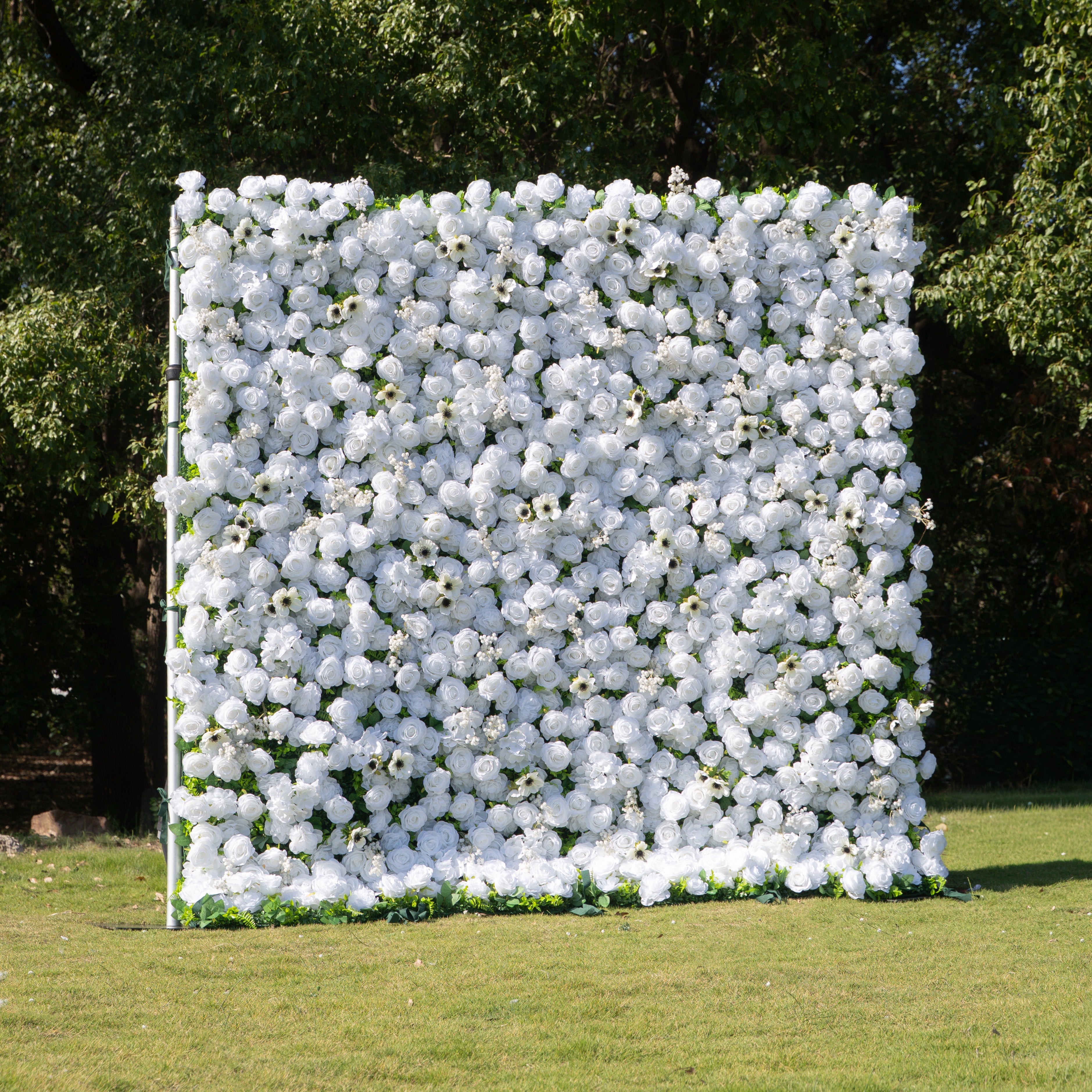 Pecos 3D Flower Wall Classic Pure White Roses for weddings, proposals, and romantic events