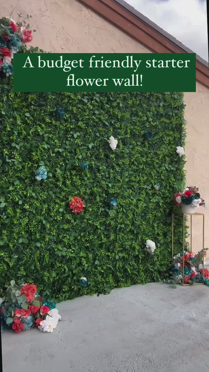 Park 2D Artificial Zip Up Curtain Flower Wall For Wedding & Home & Events Decoration