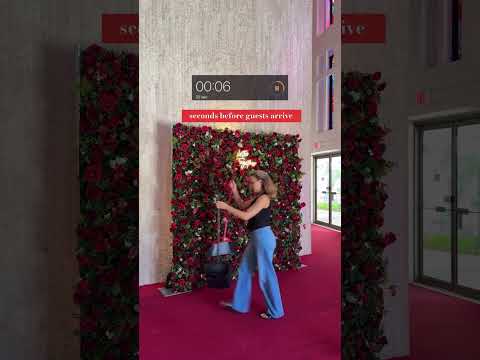 Lola 3D Fabric Artificial Zip Up Curtain Flower Wall For Wedding and Events Decoration