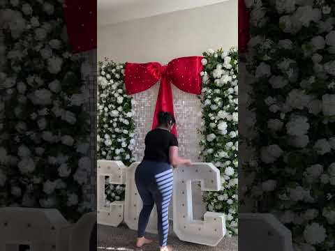 Aurora 3D Fabric Artificial Zip Up Curtain Flower Wall For Wedding and Events Decoration