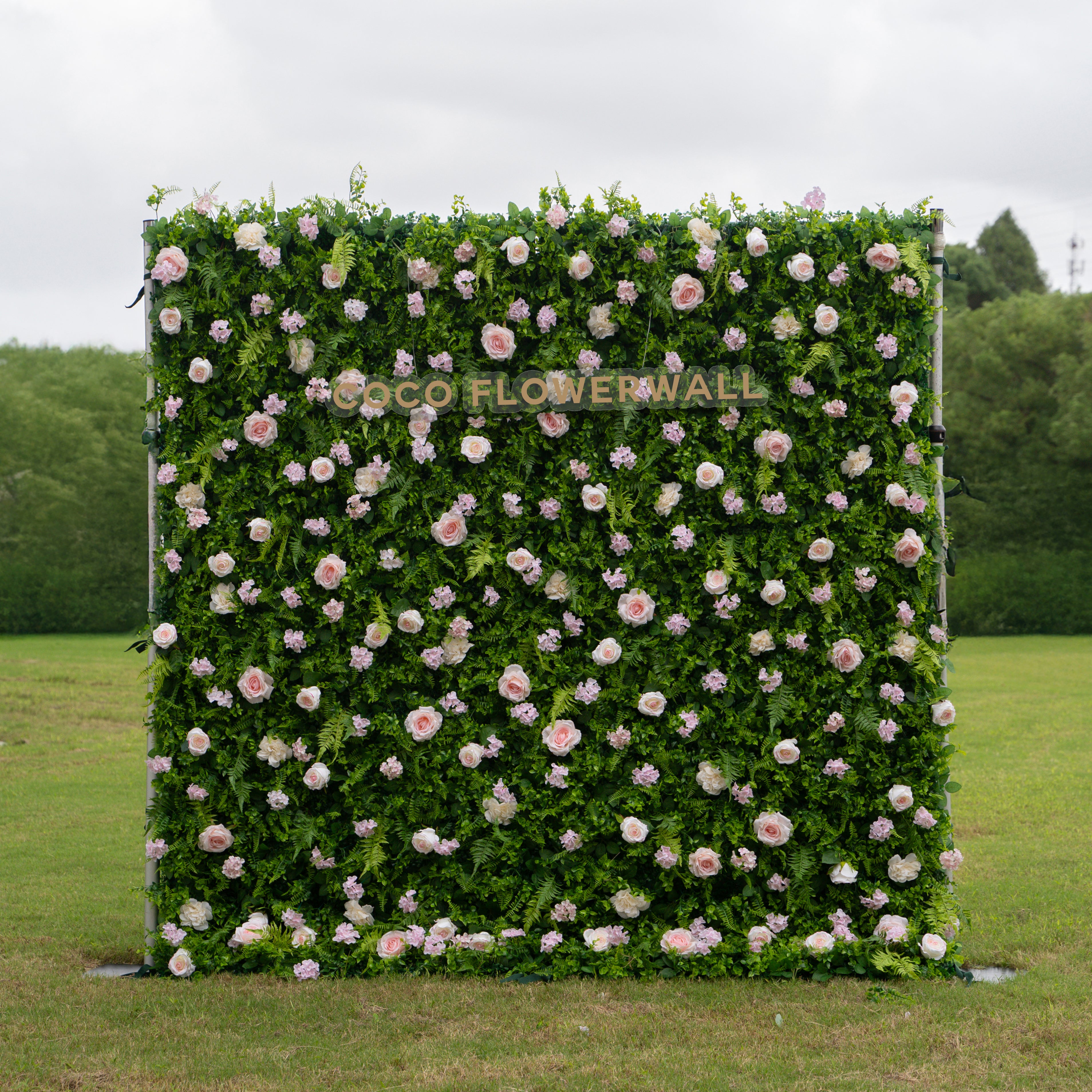 Salem 2D Artificial Zip Up Curtain Flower Wall For Wedding & Home & Events Decoration
