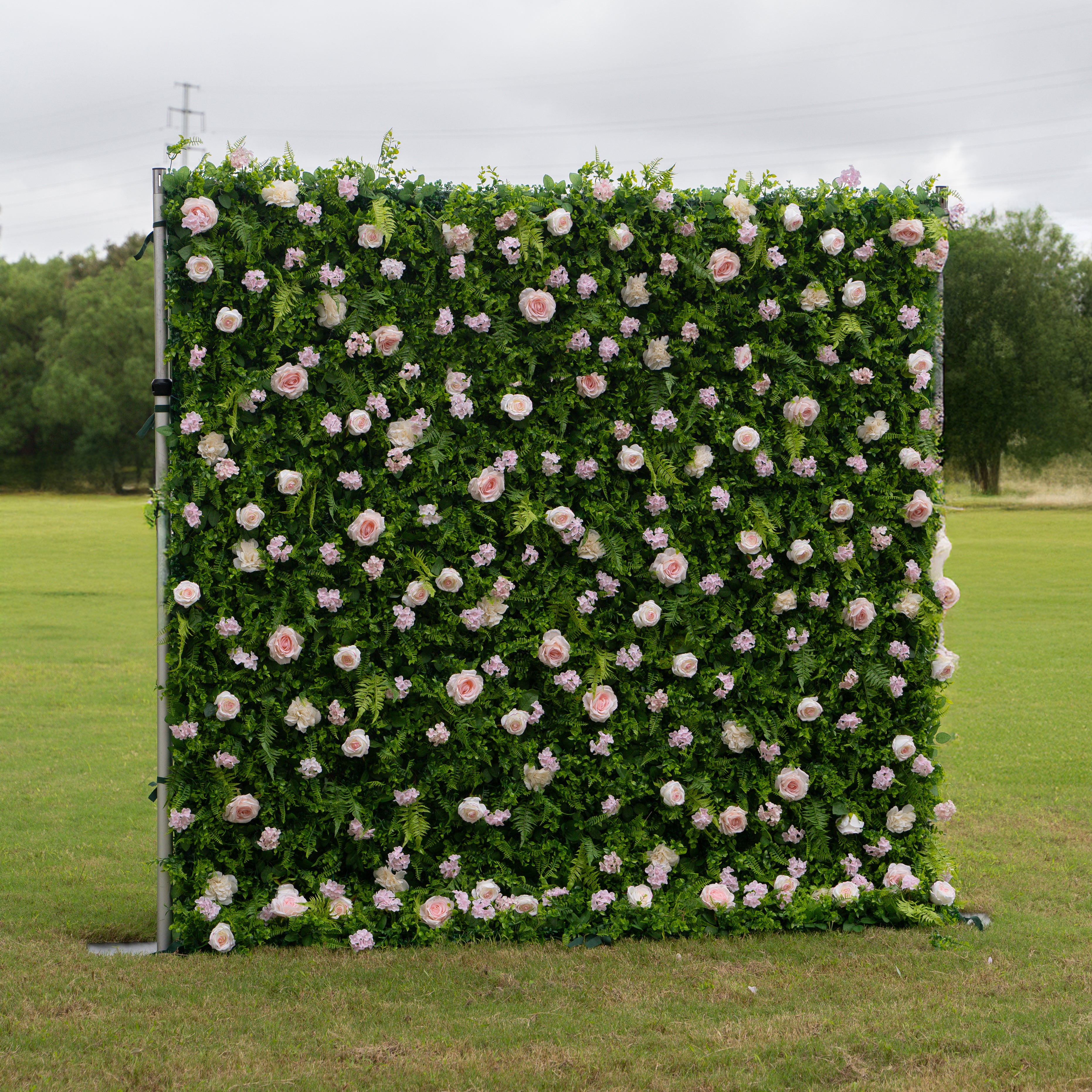 Salem 2D Artificial Zip Up Curtain Flower Wall For Wedding & Home & Events Decoration