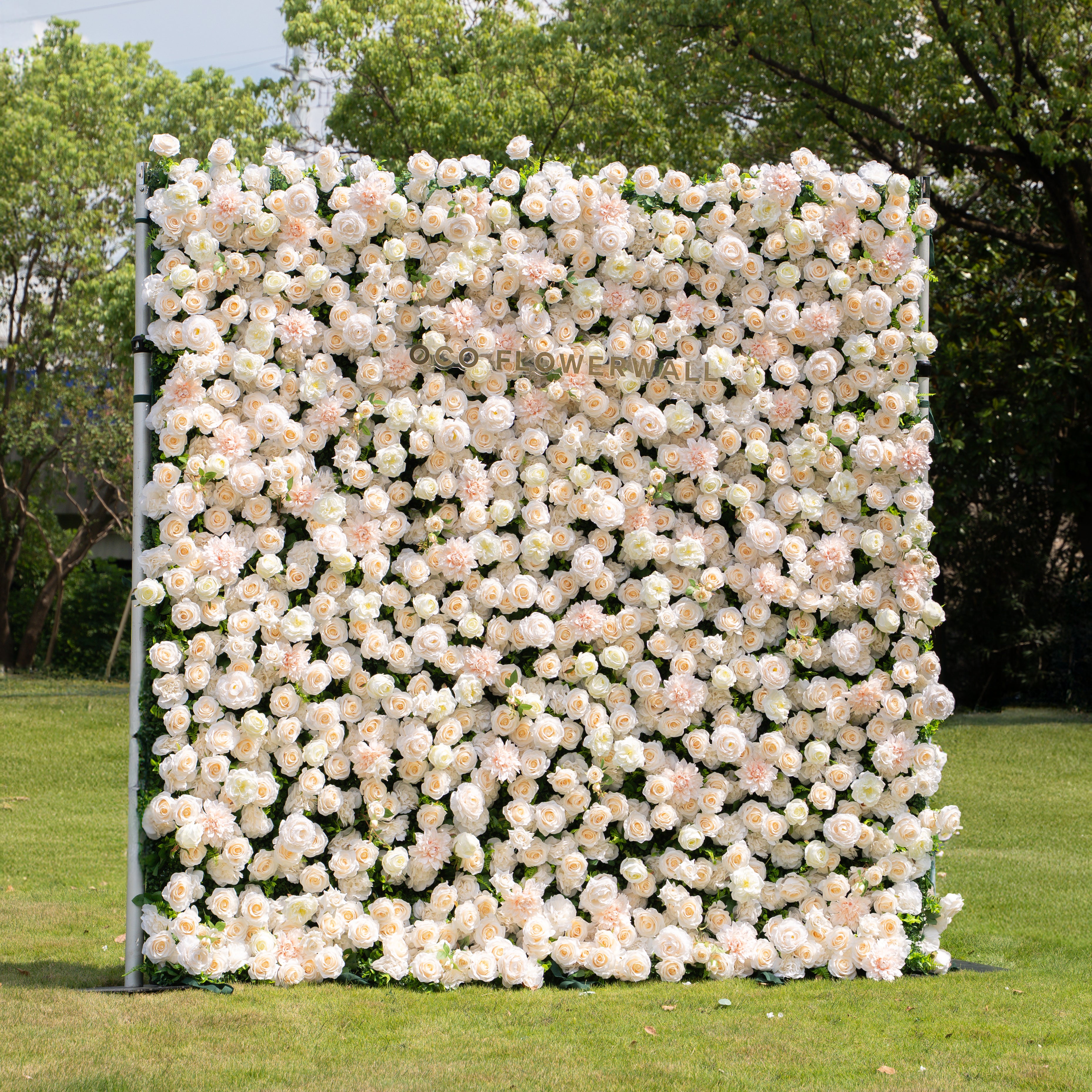 Solana 5D Fabric Artificial Zip Up Curtain Flower Wall For Wedding and Events Decoration