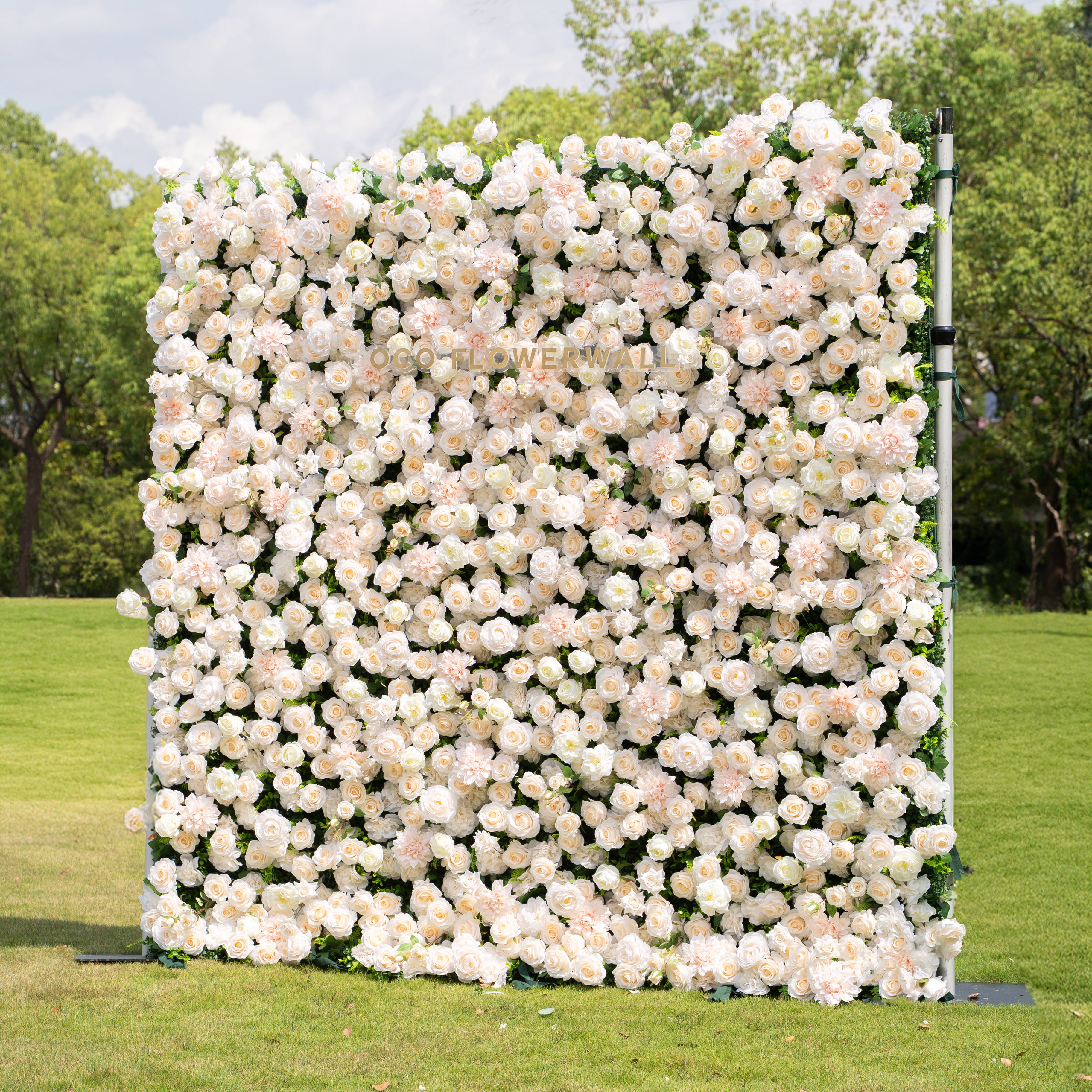 Solana 5D Fabric Artificial Zip Up Curtain Flower Wall For Wedding and Events Decoration