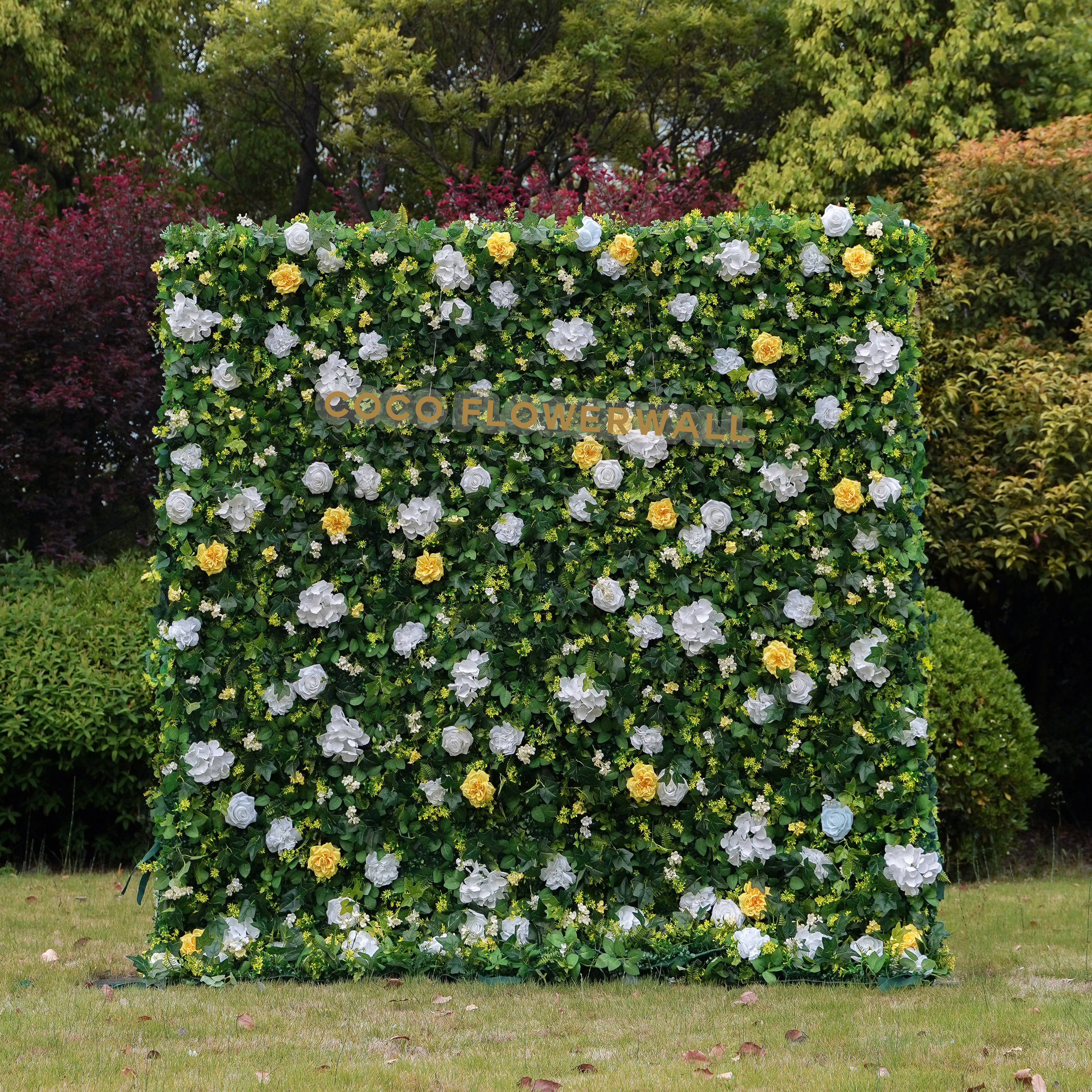 Dallas 2D Artificial Zip Up Curtain Flower Wall For Wedding & Home & Events Decoration