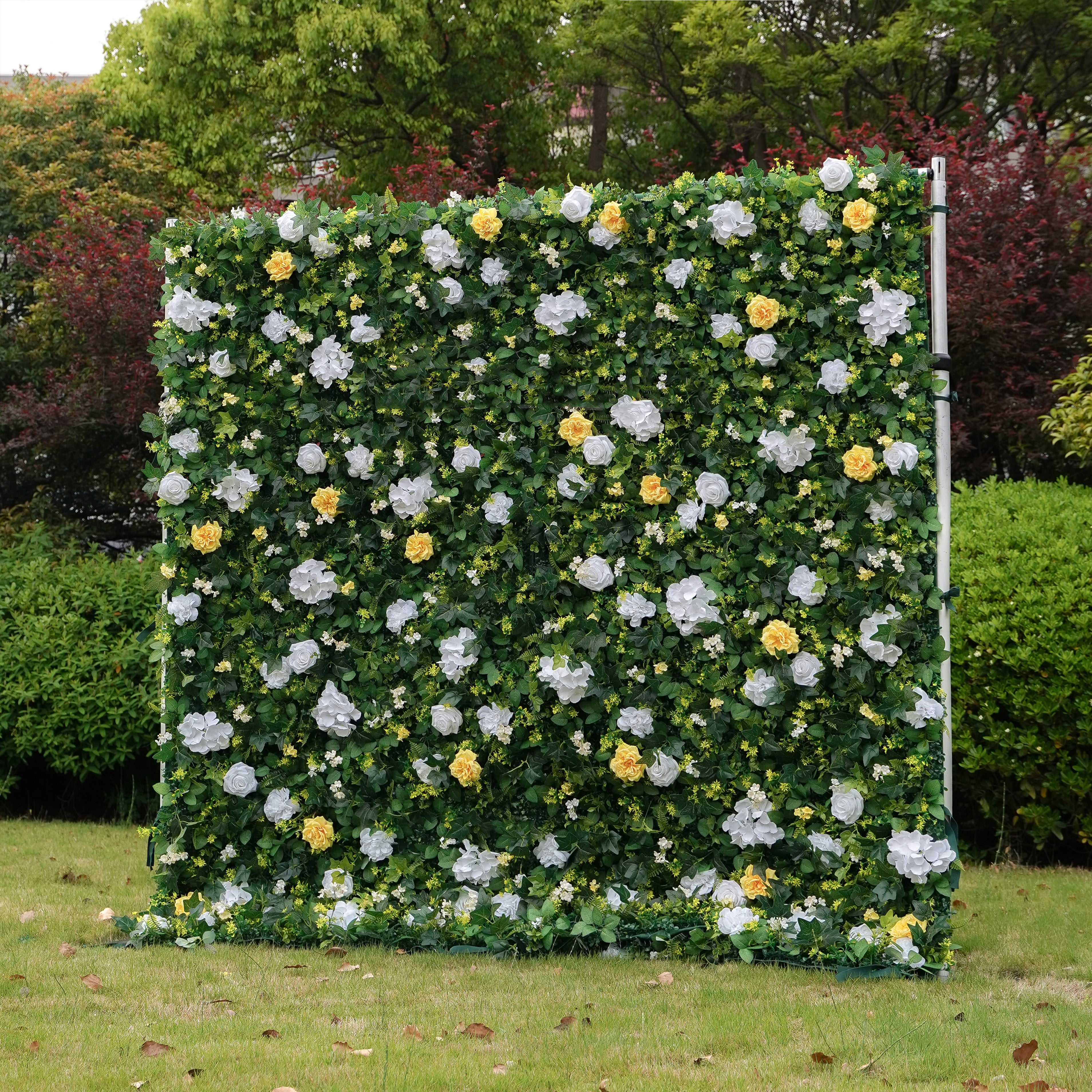 Dallas 2D Artificial Zip Up Curtain Flower Wall For Wedding & Home & Events Decoration