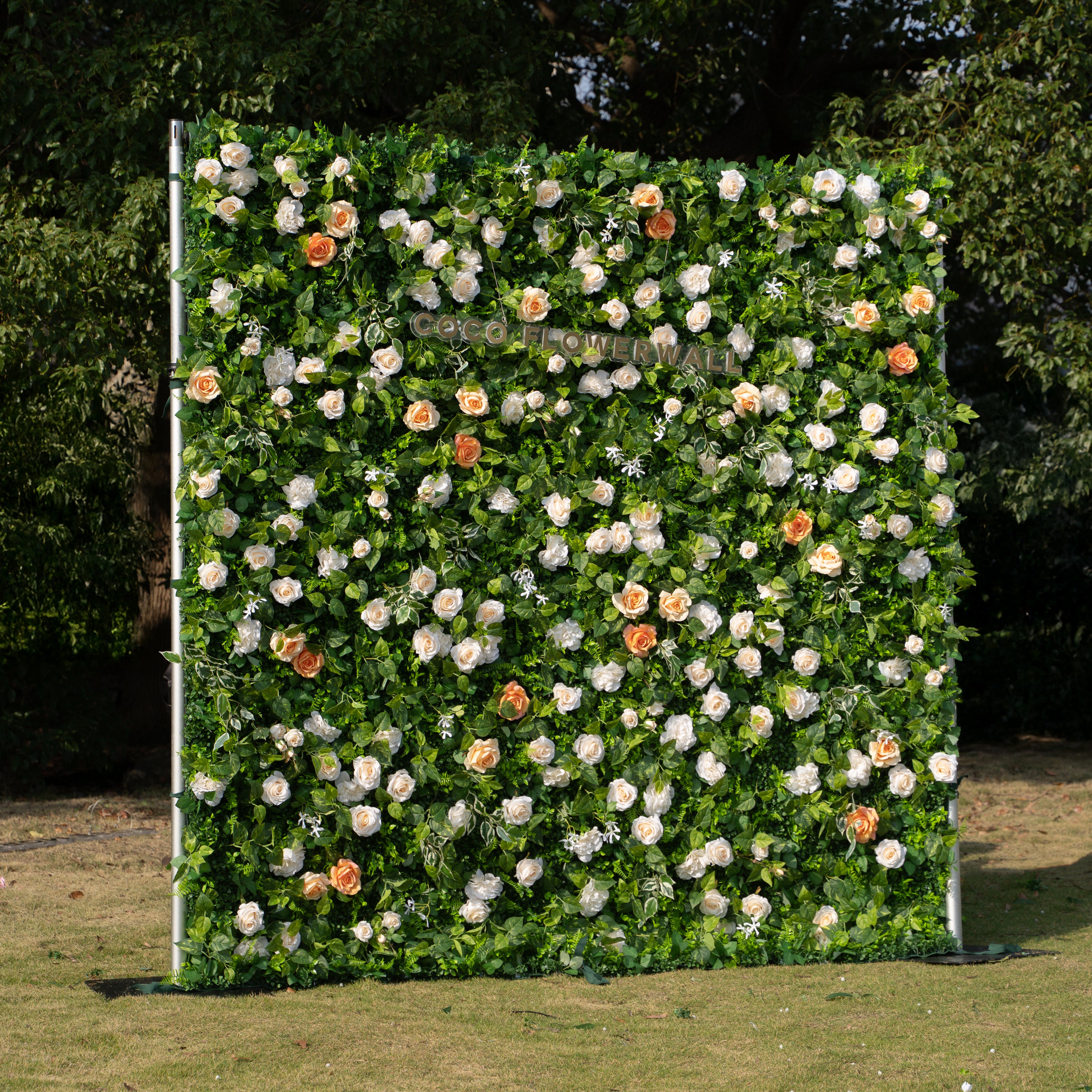 Sundale 2D Artificial Flower Wall – Zip-Up Curtain, Ideal for Weddings, Parties & Seasonal Events!