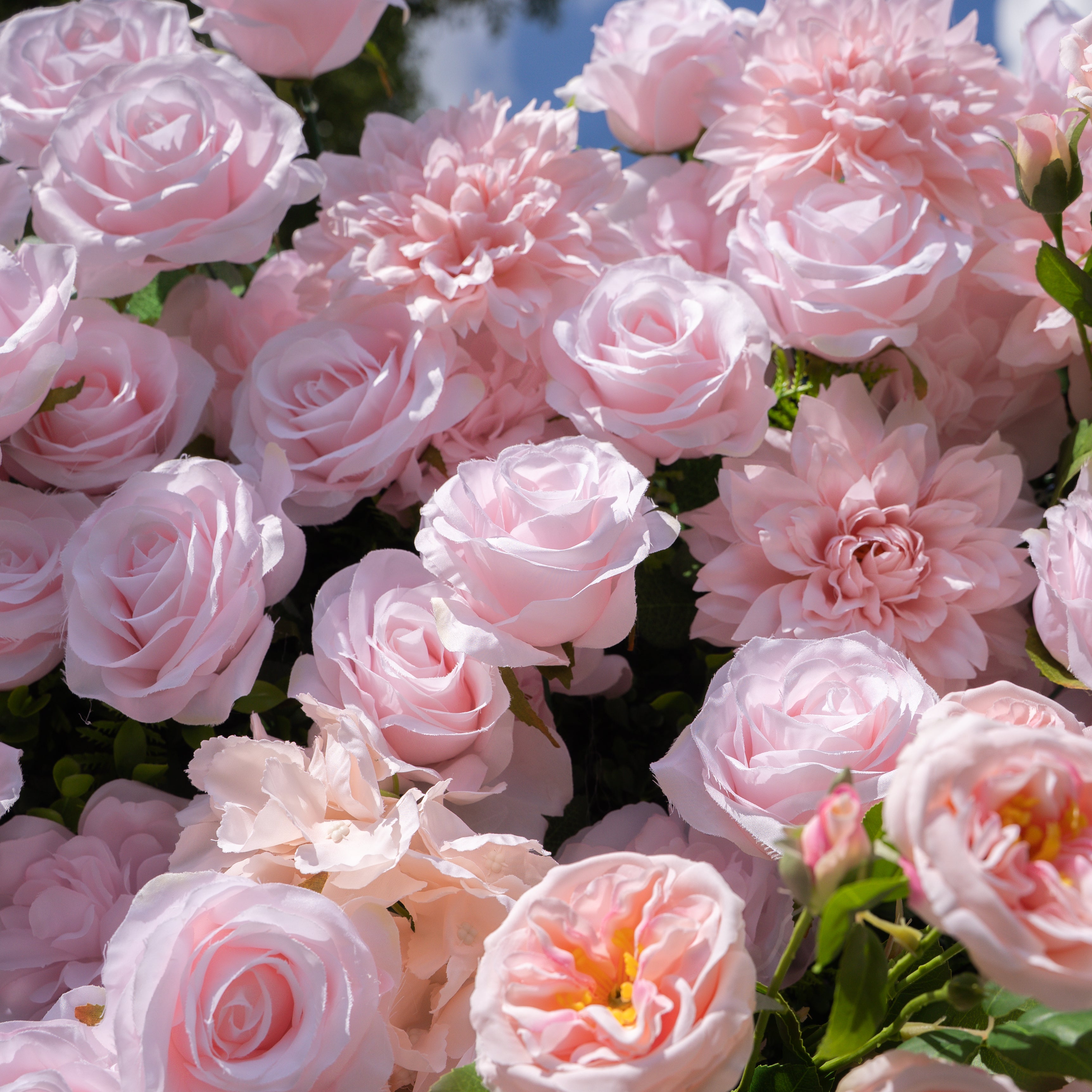 Sweety 5D Fabric Artificial Flower Wall Curtain ldeal for Weddings, Proposals, and Romantic Events