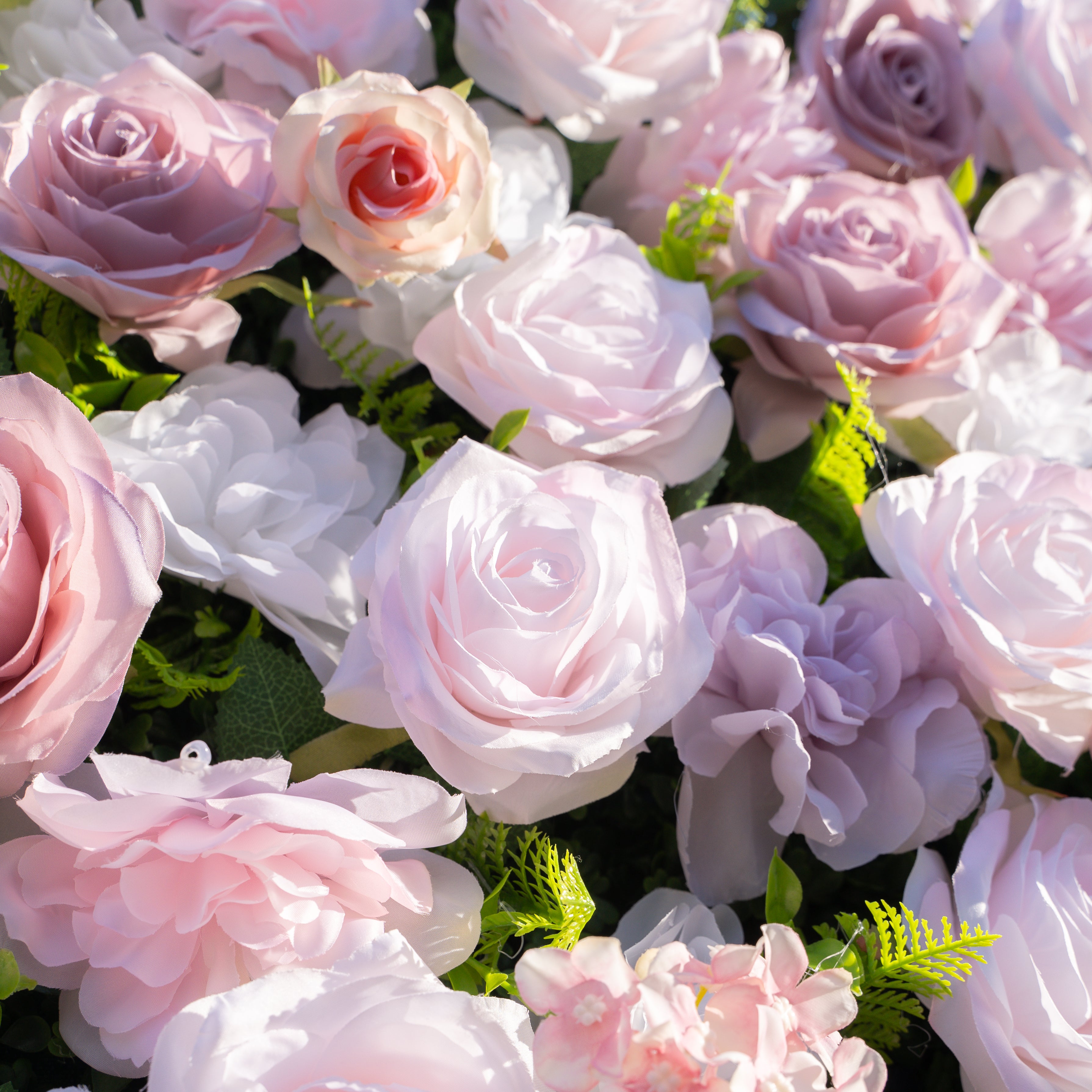 Tuscola 3D Fabric Backdrop Artificial Flower Wall with Zip-Up Design for Wedding and Events