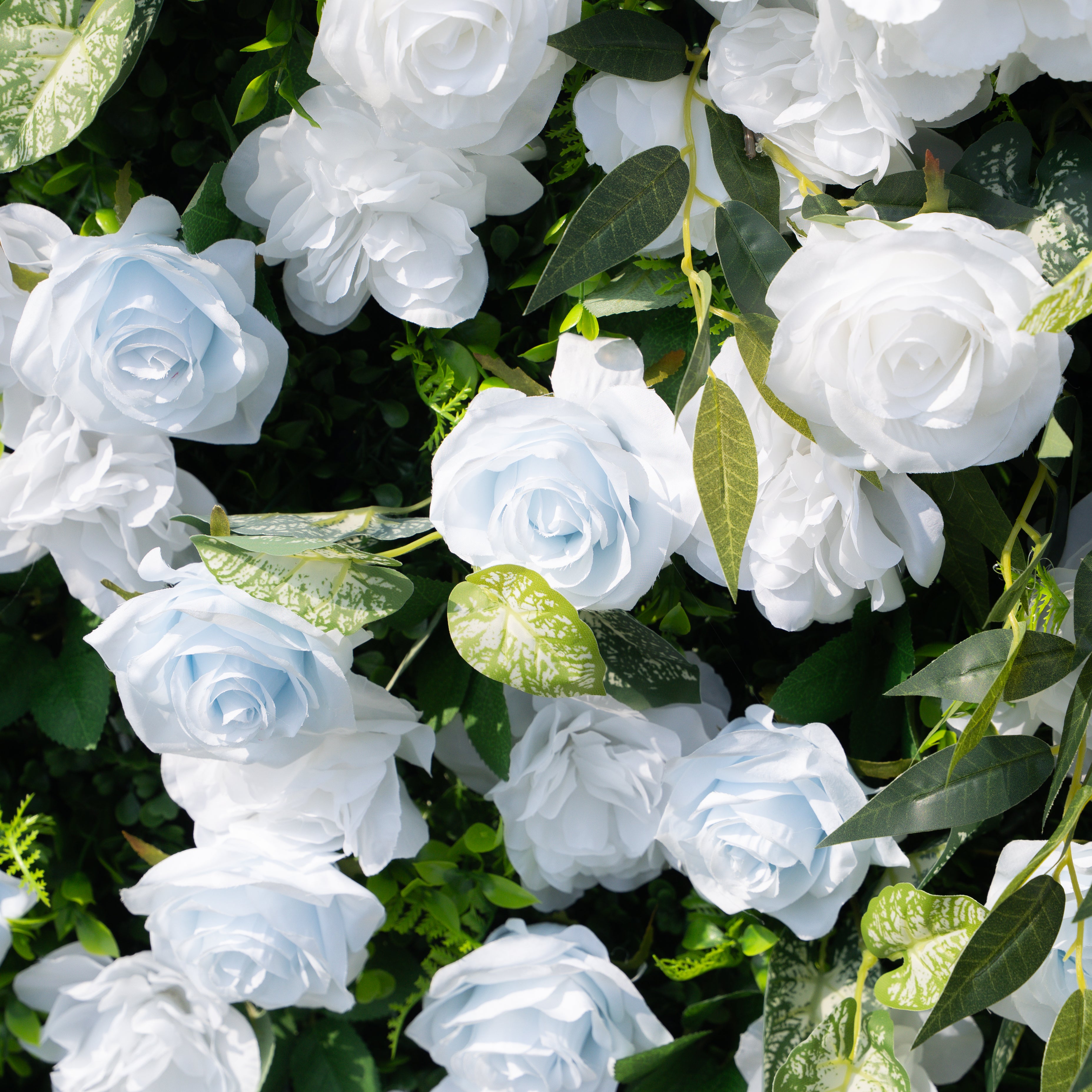 Valley 3D Artificial Flower Wall Backdrop with Zip-Up Curtain for Wedding and Birthday Party