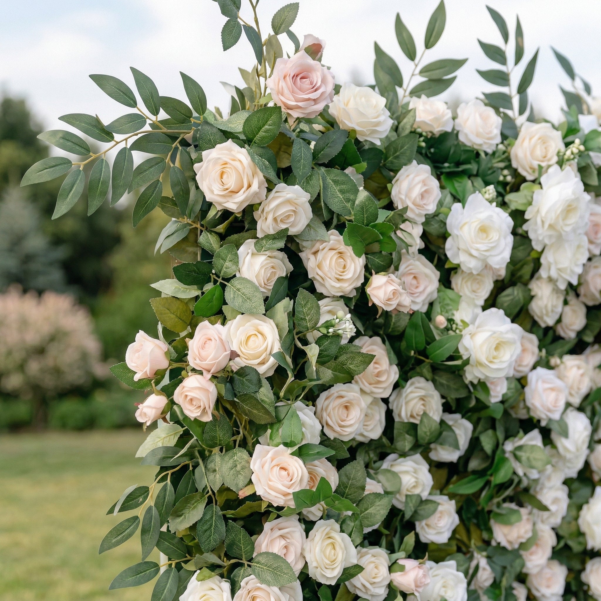 Corenia 3D Artificial Flower Wall Backdrop Reusable Floral Panel for Wedding &amp; Mother’s Day &amp; Parties