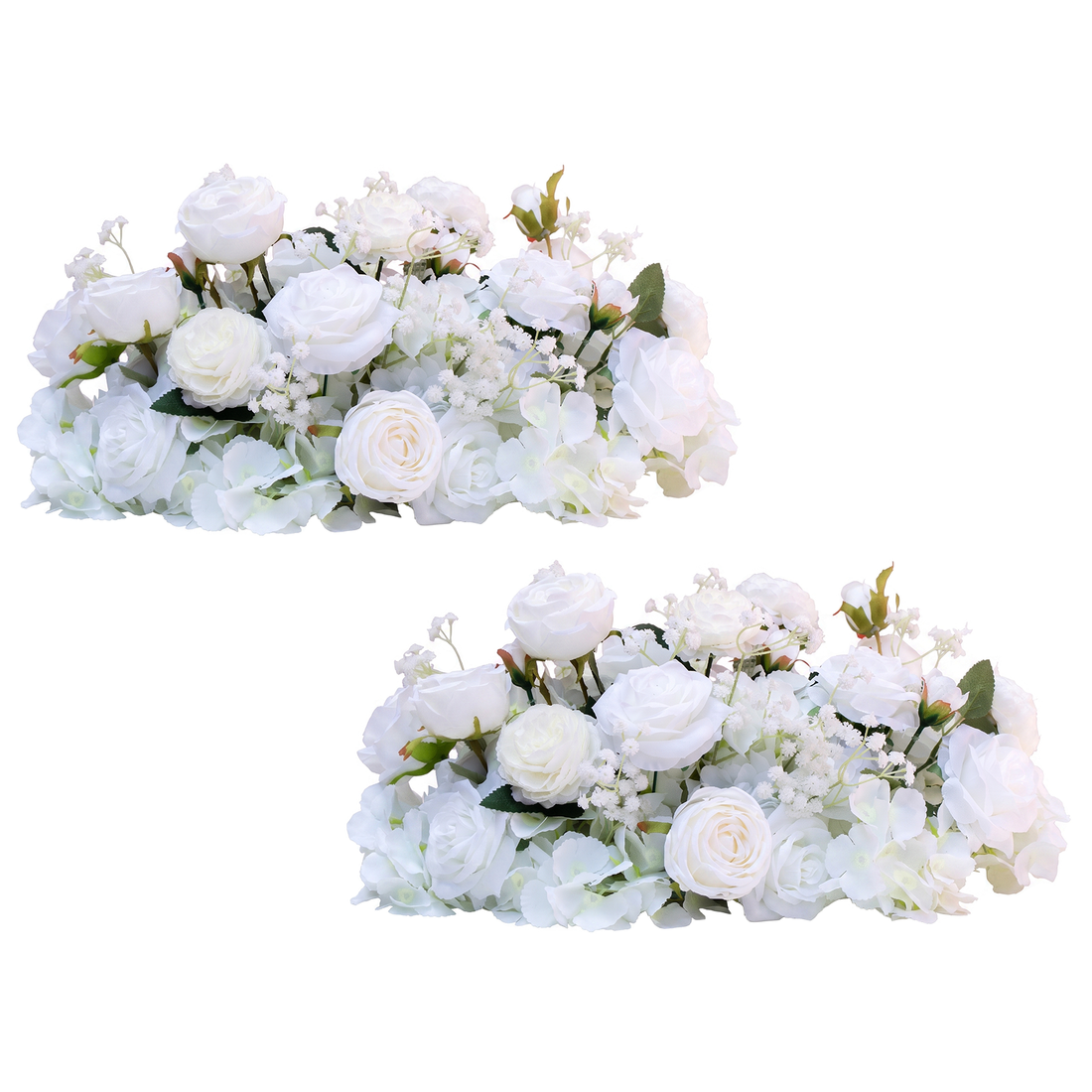 2pcs White Rose Wedding Aisle Flowers,Aisle Flowers for Wedding Ceremony（In US Stock 5-7 Days Delivered）