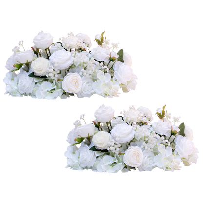 2pcs White Rose Wedding Aisle Flowers,Aisle Flowers for Wedding Ceremony（In US Stock 5-7 Days Delivered）