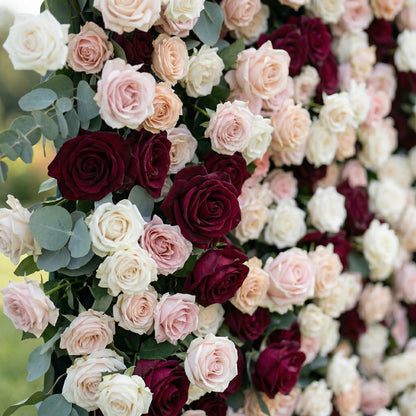 Junen 3D Vintage Mixed Rose Floral Wall Backdrop Perfect for Valentine’s Day Weddings &amp; Events