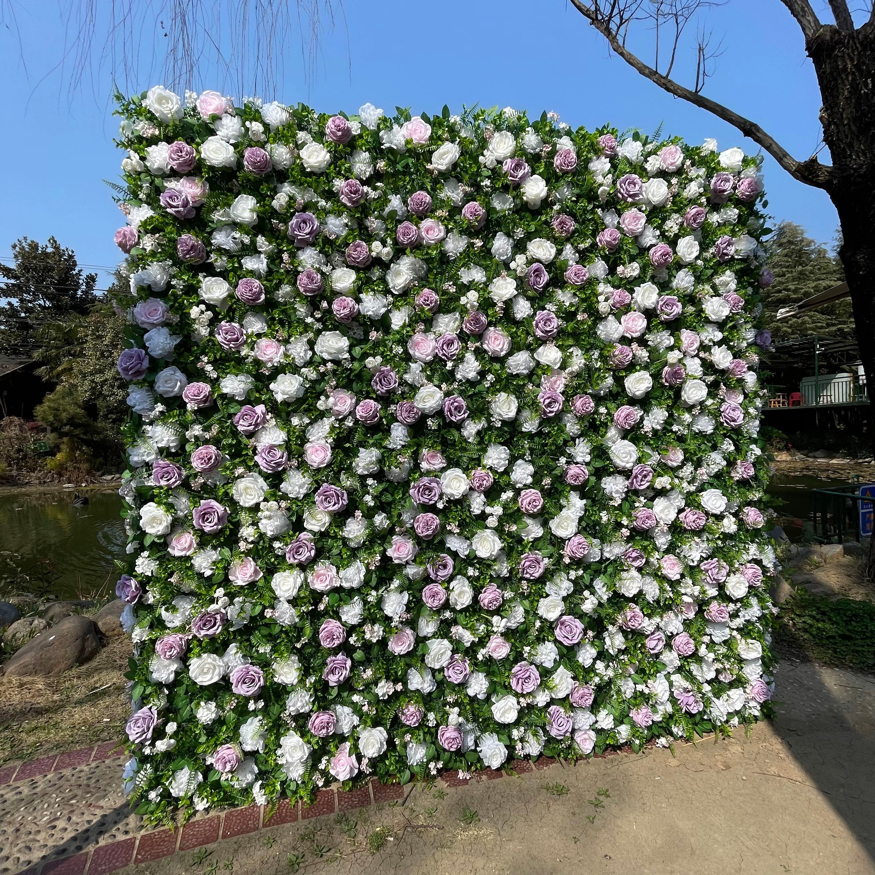 Portland 3D Fabric Artificial Zip Up Curtain Flower Wall For Wedding and Events Decoration