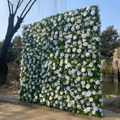 Newport  3D Fabric Artificial Zip Up Curtain Flower Wall For Wedding and Events Decoration