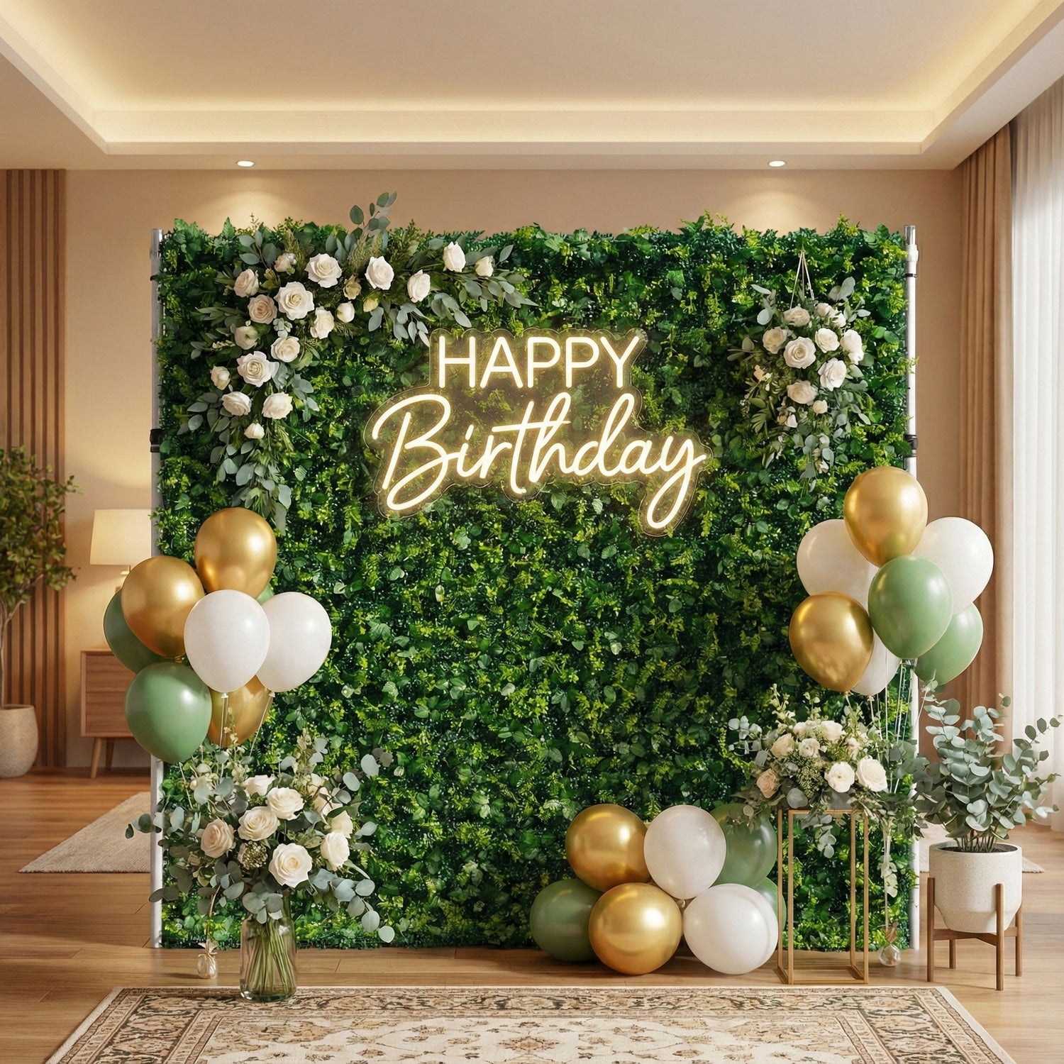 Park 2D Artificial Zip Up Curtain Flower Wall For Wedding &amp; Home &amp; Events Decoration