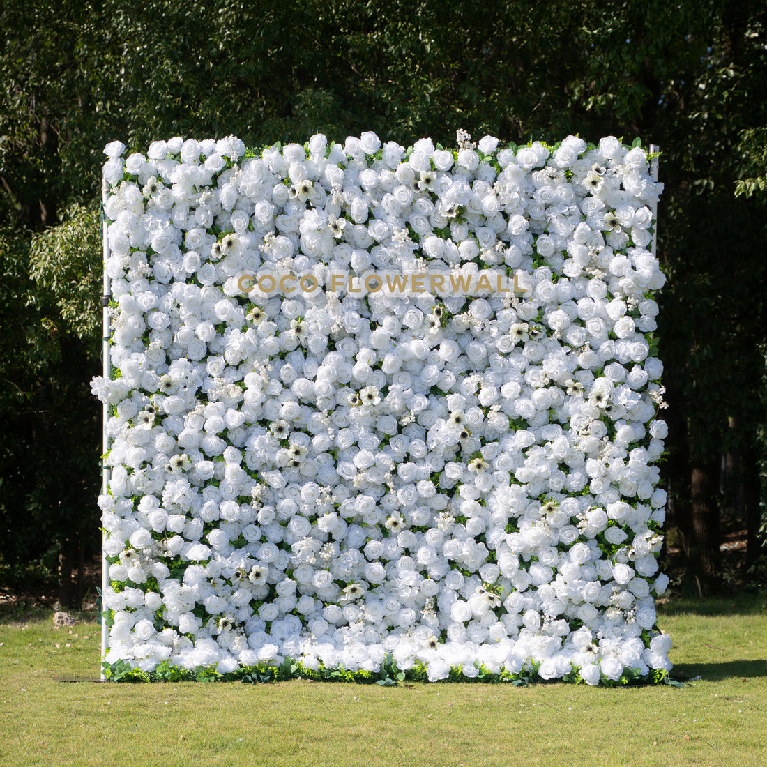 Pecos 3D Flower Wall Classic Pure White Roses for weddings, proposals, and romantic events(Ready to Ship 30 days! )