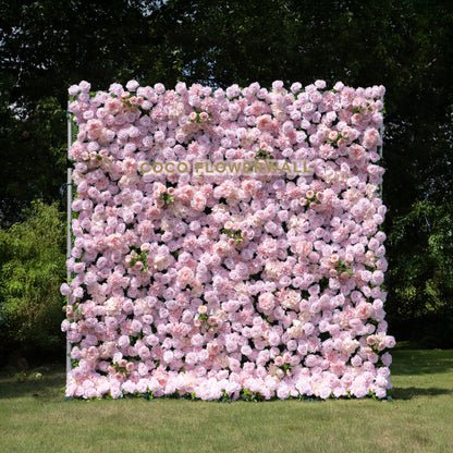 Sweety 5D Fabric Artificial Flower Wall Curtain ldeal for Weddings, Proposals, and Romantic Events
