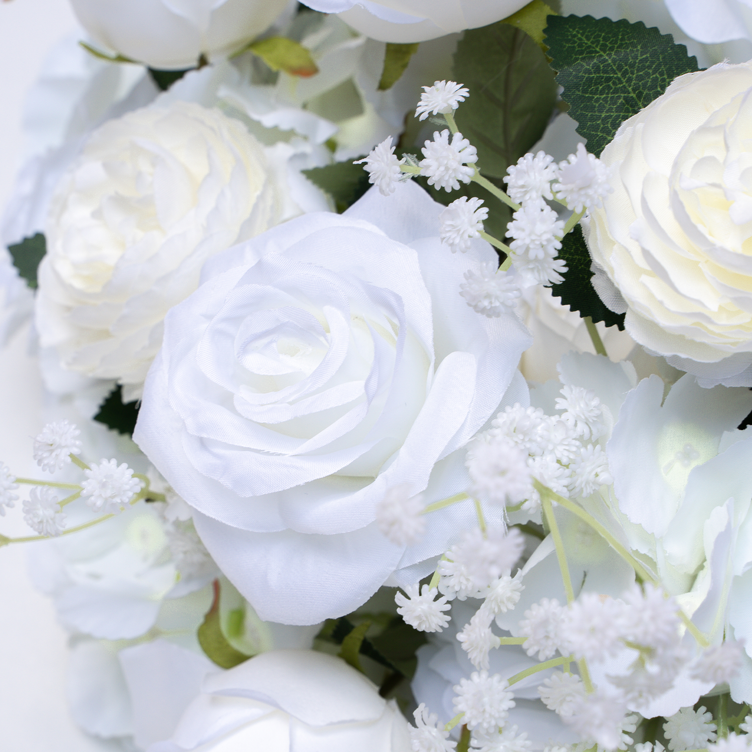 2pcs White Rose Wedding Aisle Flowers,Aisle Flowers for Wedding Ceremony（In US Stock 5-7 Days Delivered）