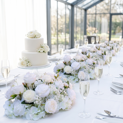 2pcs White Rose Wedding Aisle Flowers,Aisle Flowers for Wedding Ceremony（In US Stock 5-7 Days Delivered）