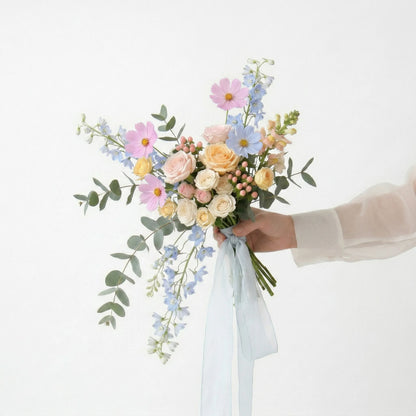 Cascade Bridal Bouquet in Multicolor