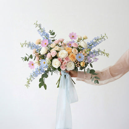 Cascade Bridal Bouquet in Multicolor