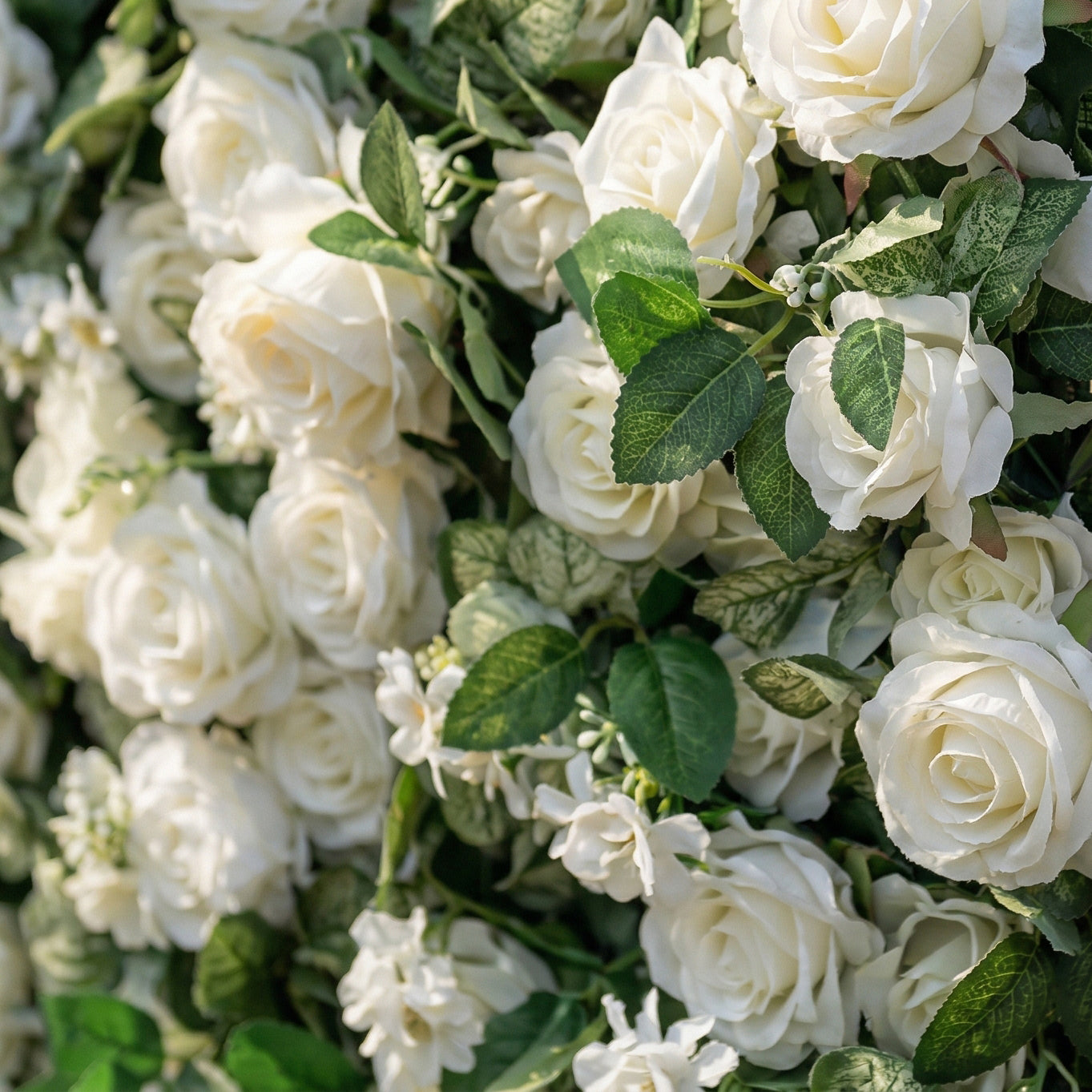 Aldia 3D White Rose Floral Wall Backdrop Perfect for Valentine’s Day Weddings &amp; Events
