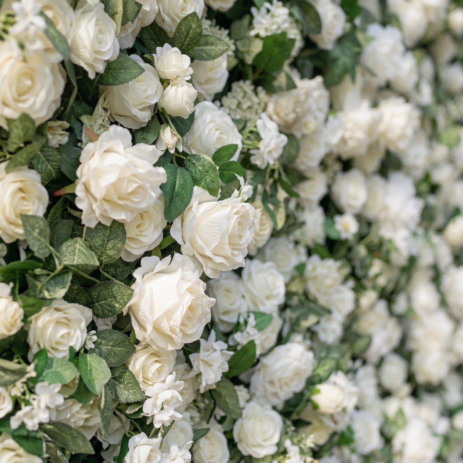 Aldia 3D White Rose Floral Wall Backdrop Perfect for Valentine’s Day Weddings &amp; Events