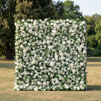 Aldia 3D White Rose Floral Wall Backdrop Perfect for Valentine’s Day Weddings &amp; Events