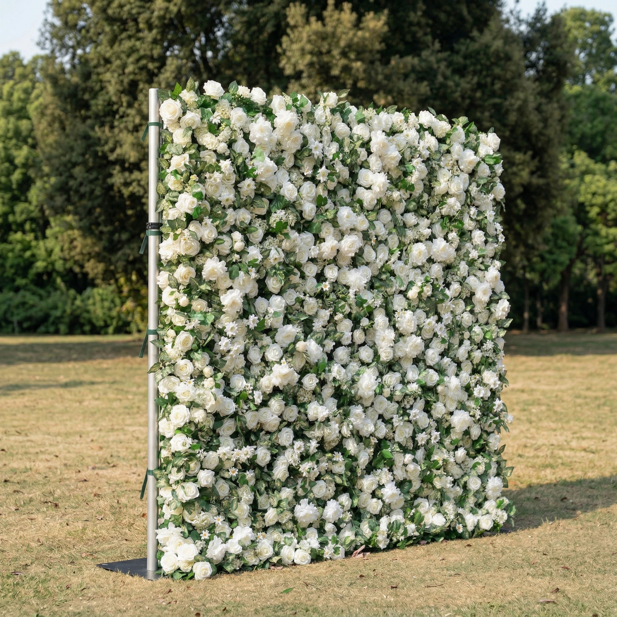 Aldia 3D White Rose Floral Wall Backdrop Perfect for Valentine’s Day Weddings &amp; Events