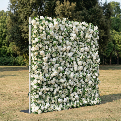 Aldia 3D White Rose Floral Wall Backdrop Perfect for Valentine’s Day Weddings &amp; Events