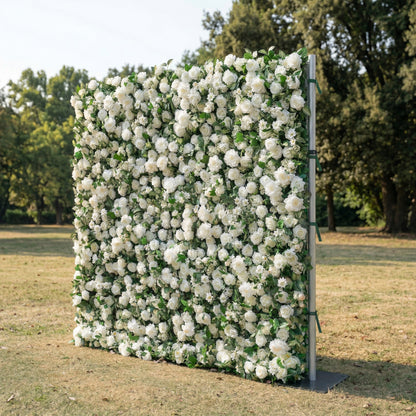 Aldia 3D White Rose Floral Wall Backdrop Perfect for Valentine’s Day Weddings &amp; Events