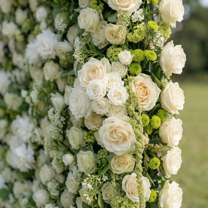 Aloria 4D Green Floral Wall Backdrop Perfect for Weddings &amp; Events