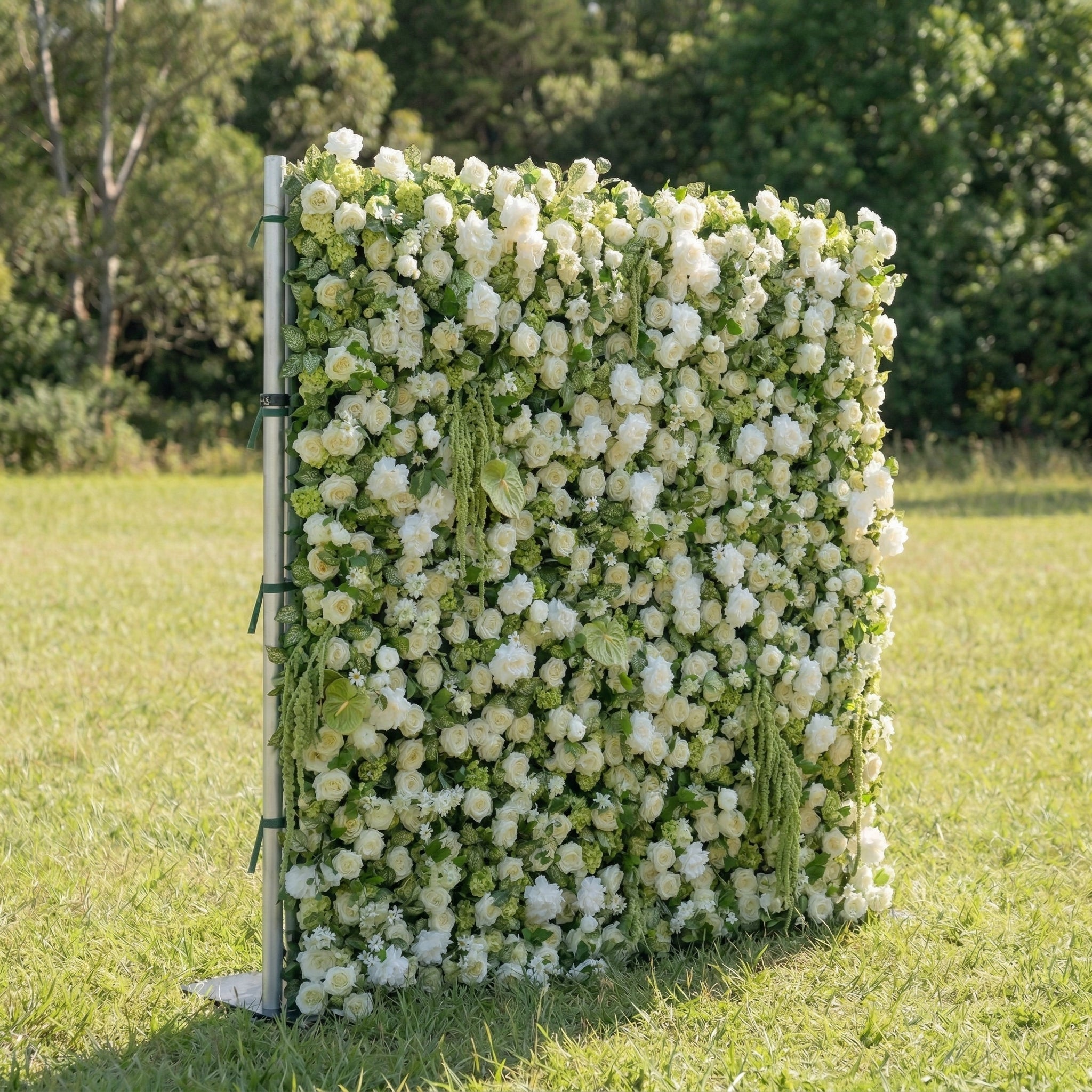 Aloria 4D Green Floral Wall Backdrop Perfect for Weddings &amp; Events