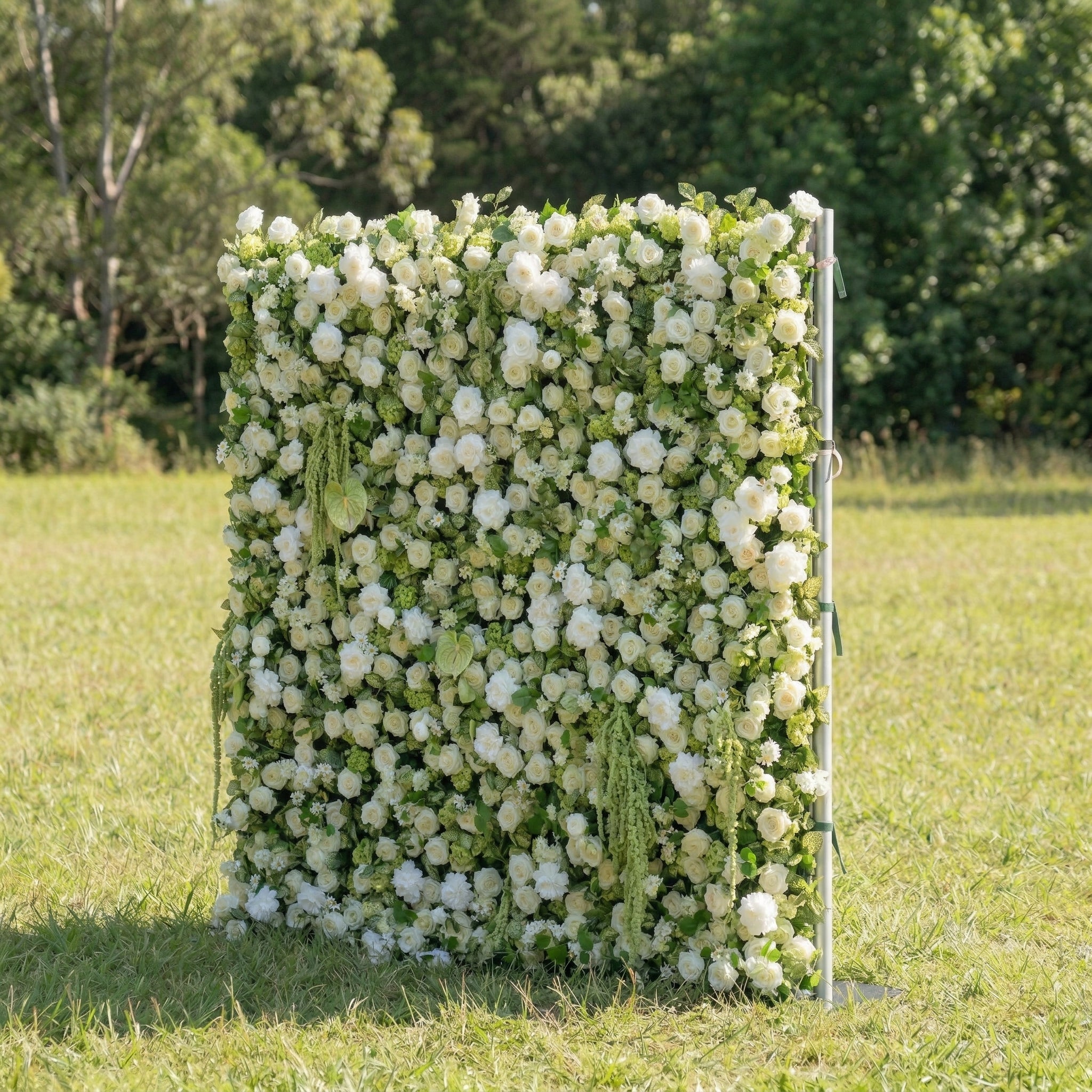 Aloria 4D Green Floral Wall Backdrop Perfect for Weddings &amp; Events