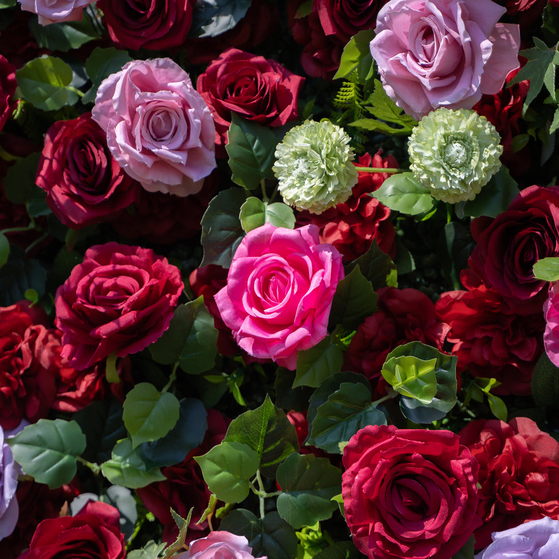 Amara 3D Rose Flower Wall Fabric Artificial Zip Up Curtain Flower Wall For Wedding and Events Decoration