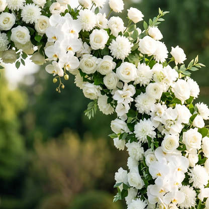 Amelen White and Green flower arch Wedding Party Event Background Floral Arch Decoration