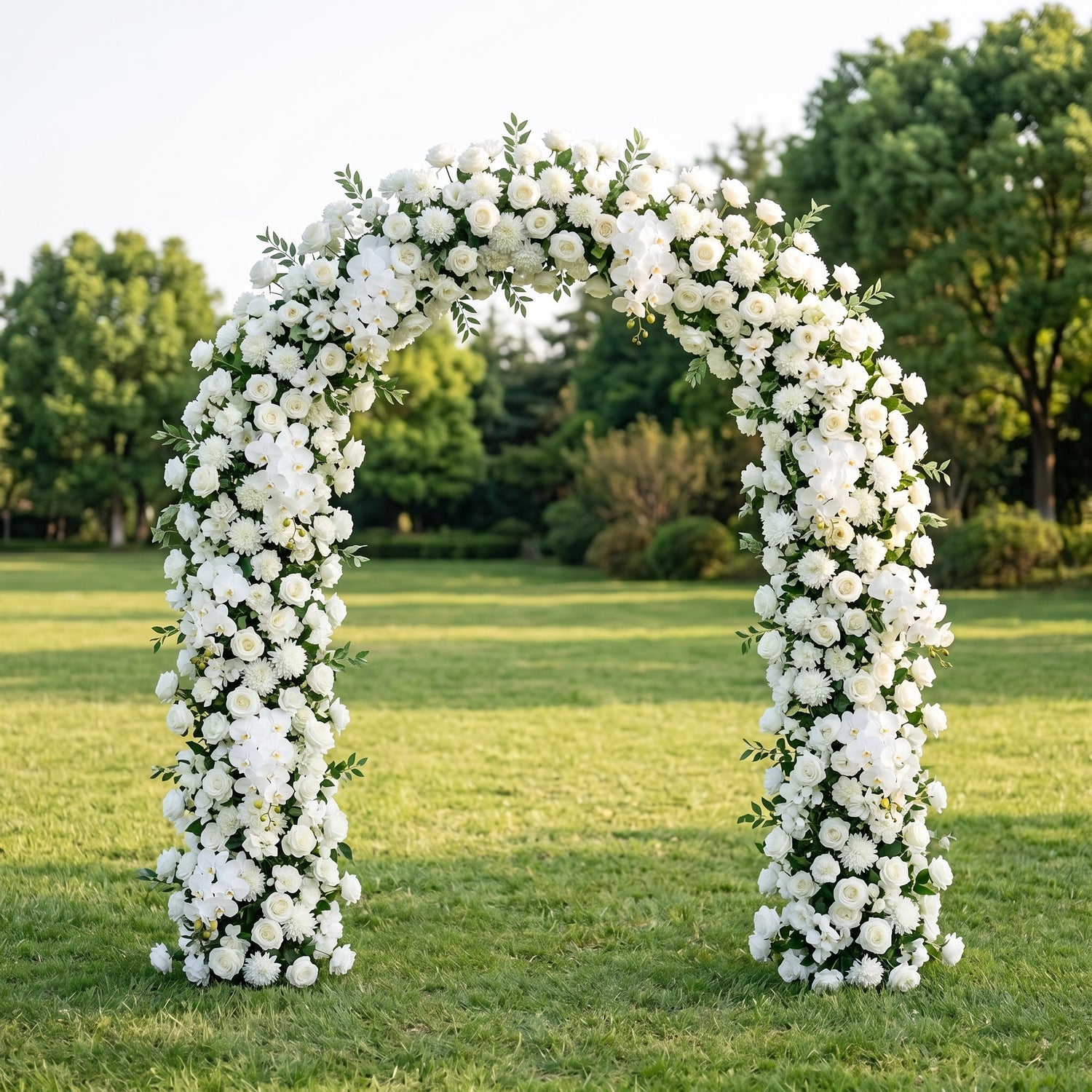 Amelen White and Green flower arch Wedding Party Event Background Floral Arch Decoration