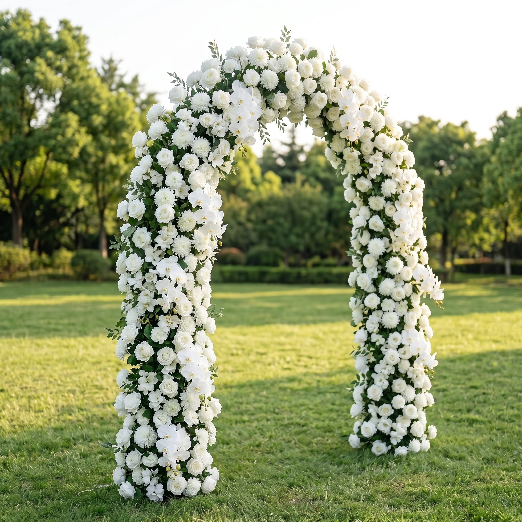 Amelen White and Green flower arch Wedding Party Event Background Floral Arch Decoration