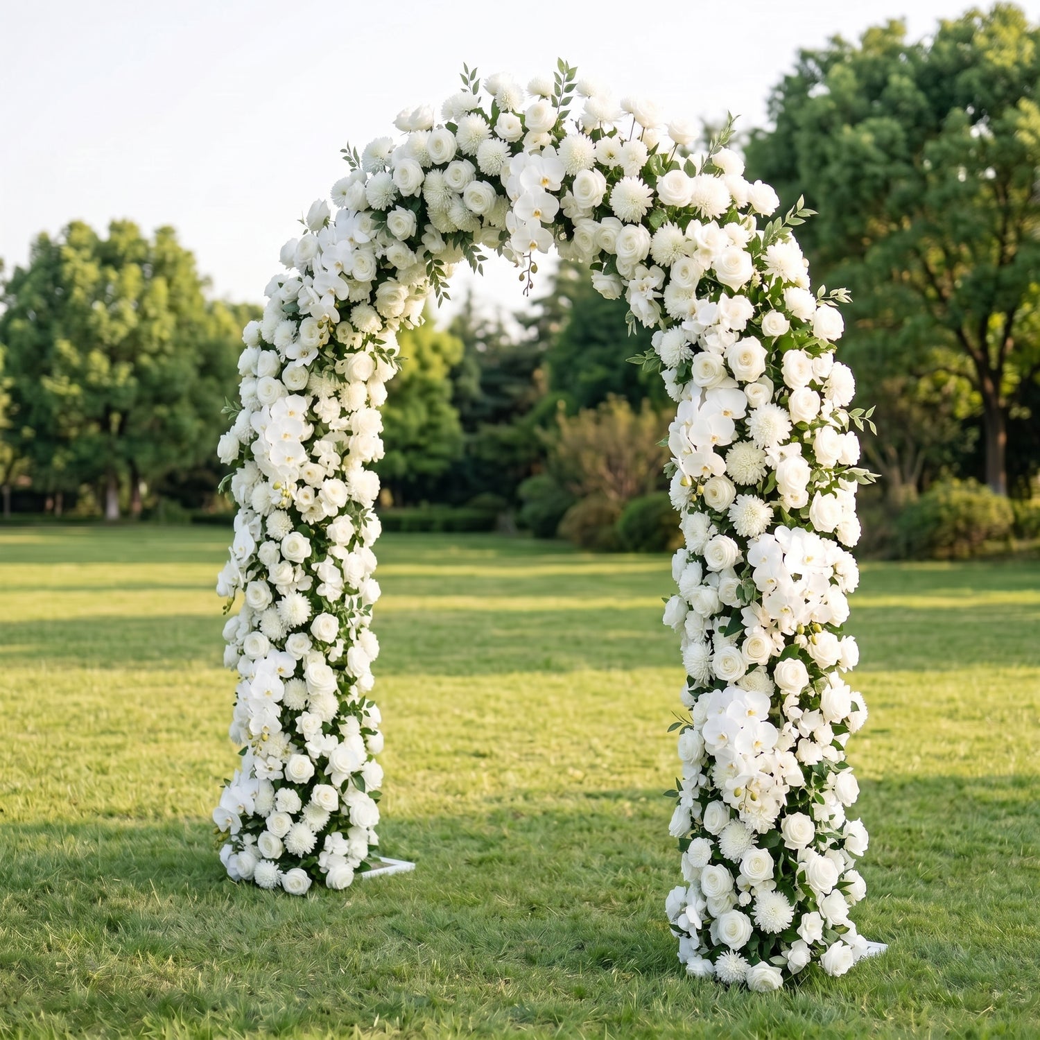 Amelen White and Green flower arch Wedding Party Event Background Floral Arch Decoration