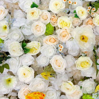 Aube 3D Flower Wall Fabric Artificial Zip Up Curtain Flower Wall For Wedding and Events Decoration