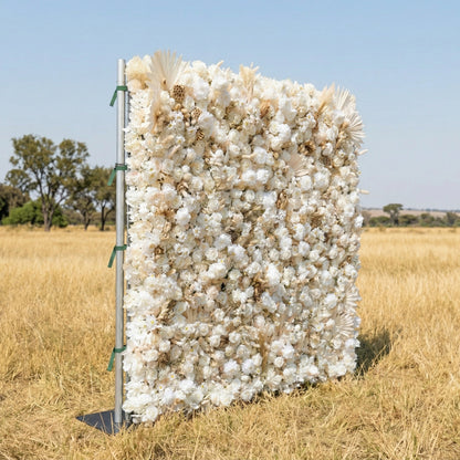 Aurelia 4D Fabric Artificial Zip Up Curtain Flower Wall For Wedding and Events Decoration
