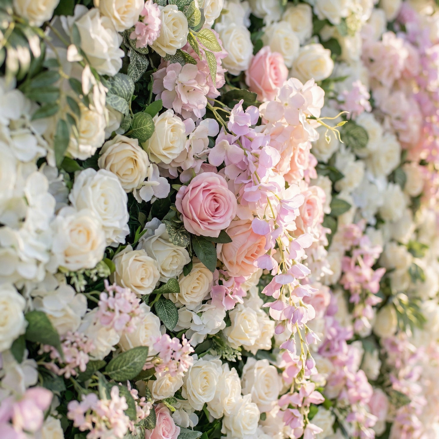 Belvenia 4D Fabric Artificial Zip Up Curtain Flower Wall For Wedding and Events Decoration