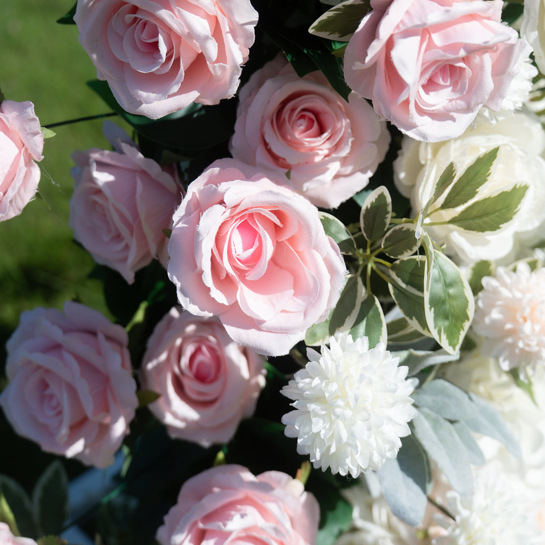 Birch 3D Pink Artificial Flower Pillar Wedding Backdrop Arch KT Board Decor Floral Arrangement