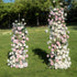 Birch Pink 3D Floral Pillar Wedding Arch, right view